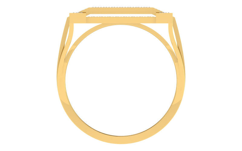 men's ring in gold and diamond