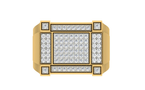 men's ring in gold and diamond