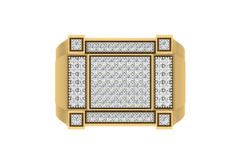 men's ring in gold and diamond