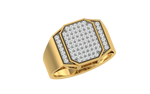 men's ring in gold and diamond