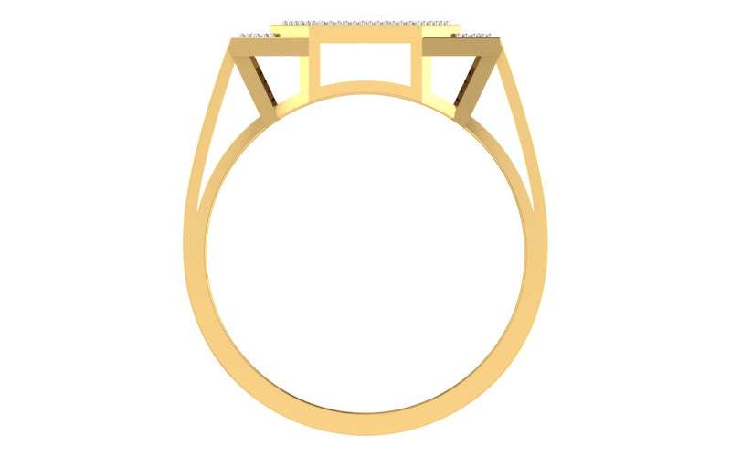 men's ring in gold and diamond