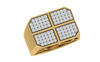 men's ring in gold and diamond