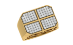 men's ring in gold and diamond