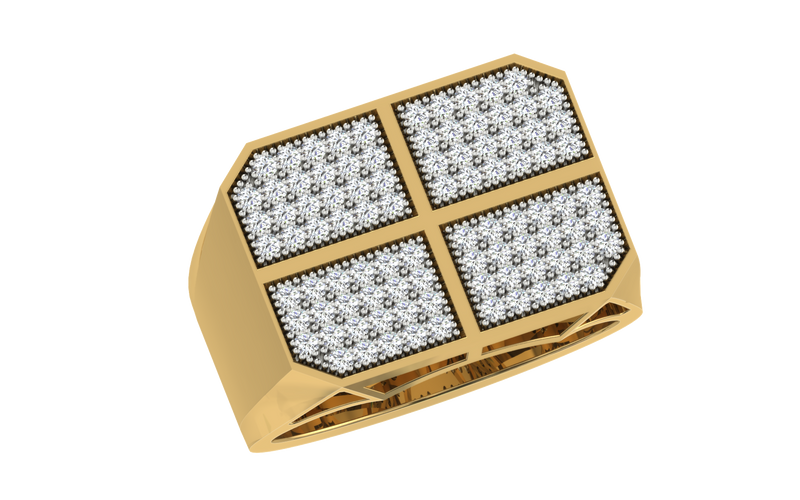 men's ring in gold and diamond