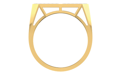 men's ring in gold and diamond