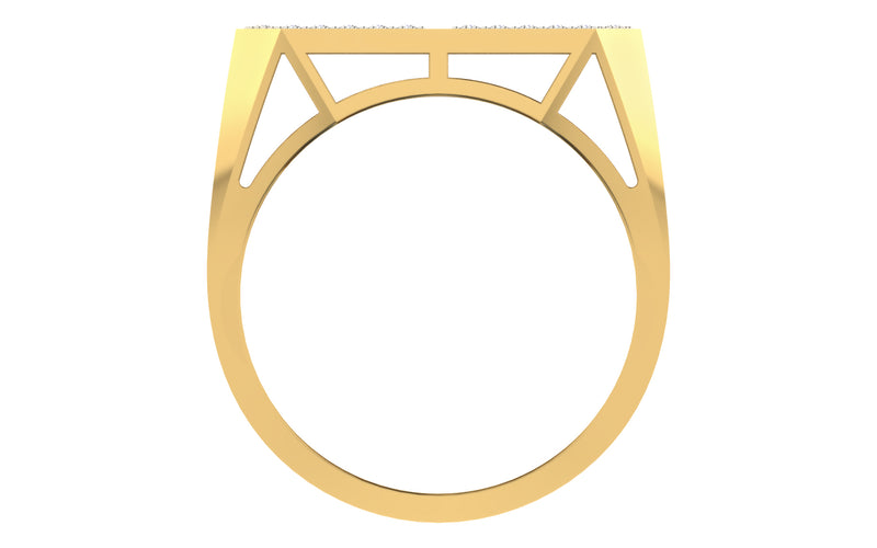 men's ring in gold and diamond