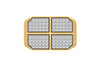 men's ring in gold and diamond