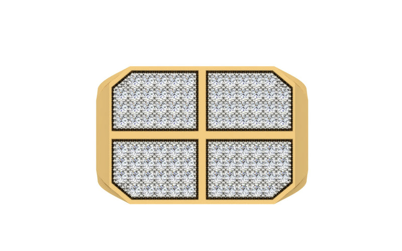 men's ring in gold and diamond