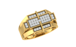 men's ring in gold and diamond