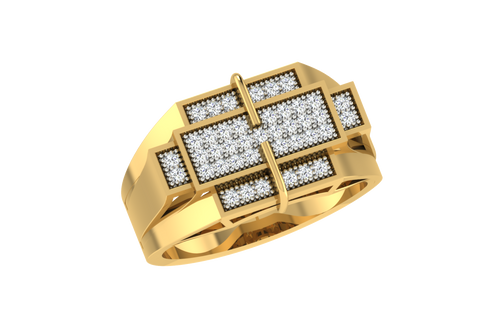 men's ring in gold and diamond