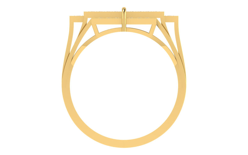men's ring in gold and diamond