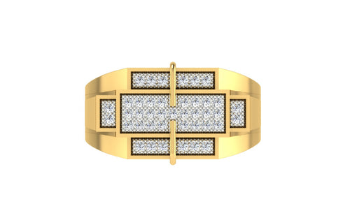 men's ring in gold and diamond