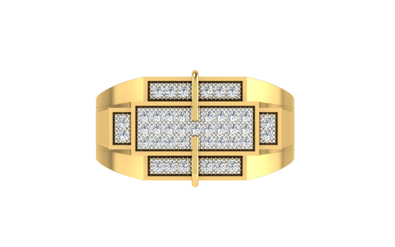 men's ring in gold and diamond