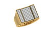 men's ring in gold and diamond