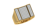 men's ring in gold and diamond