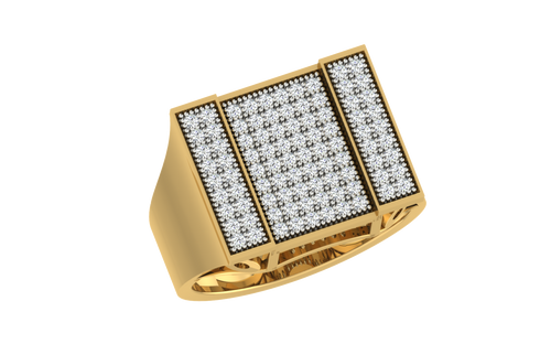 men's ring in gold and diamond