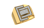 men's ring in gold and diamond