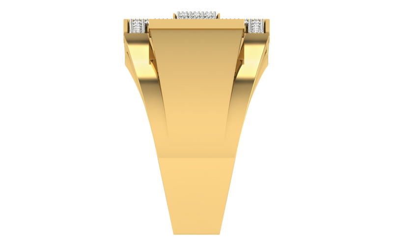 men's ring in gold and diamond