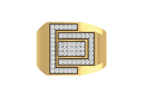 men's ring in gold and diamond