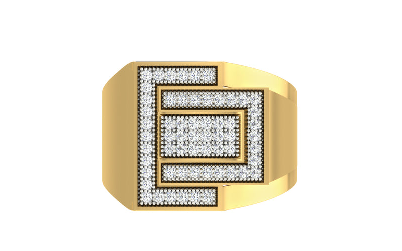 men's ring in gold and diamond