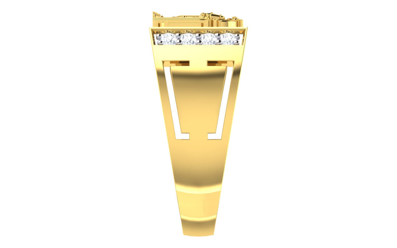 men's ring in gold and diamond