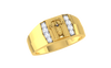 men's ring in gold and diamond