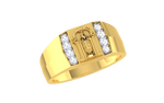 men's ring in gold and diamond