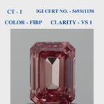 Emerald Brownish Pink Solitaire Diamond