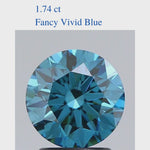 Round Fancy Vivid Blue Solitaire Diamond