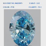 Oval Brilliant Blue Solitaire Diamond