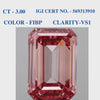 Emerald Brownish Pink Solitaire