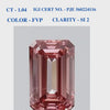 Fancy Emerald Cut Pink Solitaire Diamond
