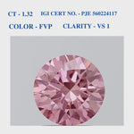 Round Vivid Pink Solitaire Diamond