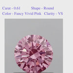 Fancy Vivid Pink Round solitaire diamond
