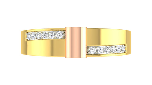 gold and diamond couple bands