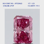 Fancy Vivid Pink Rectangular Modified Brilliant Solitaire Diamond
