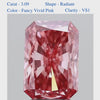 Radiant Fancy Vivid Pink Solitaire Diamond