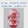 Pinkish Brown Oval Solitaire Diamond