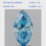 Marquise Brilliant Blue Solitaire Diamond