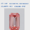 Fancy Vivid Pink Emerald Solitaire Diamond