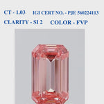 Fancy Vivid Pink Emerald Solitaire Diamond