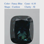 Fancy Blue cushion solitaire diamond